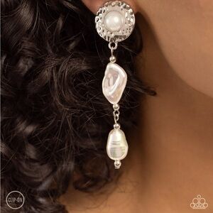 Clip on pearl earrings